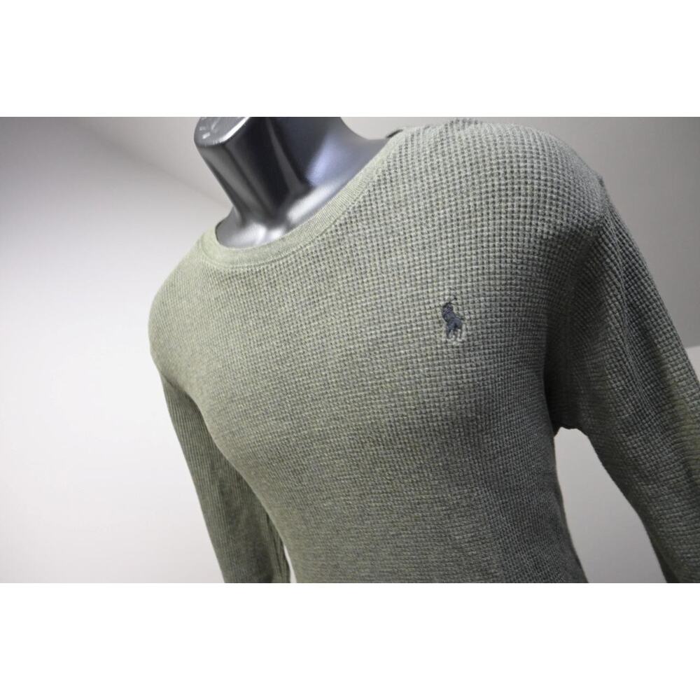 Polo Ralph Lauren Thermal Sweatshirt Fitted Long Sleeve Sweater Mens‎ Size Large